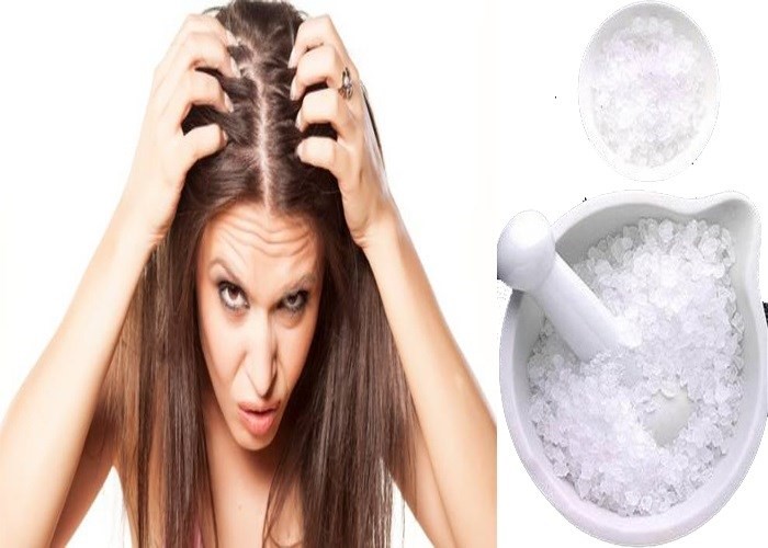 Cách trị gàu cho tóc bằng muối